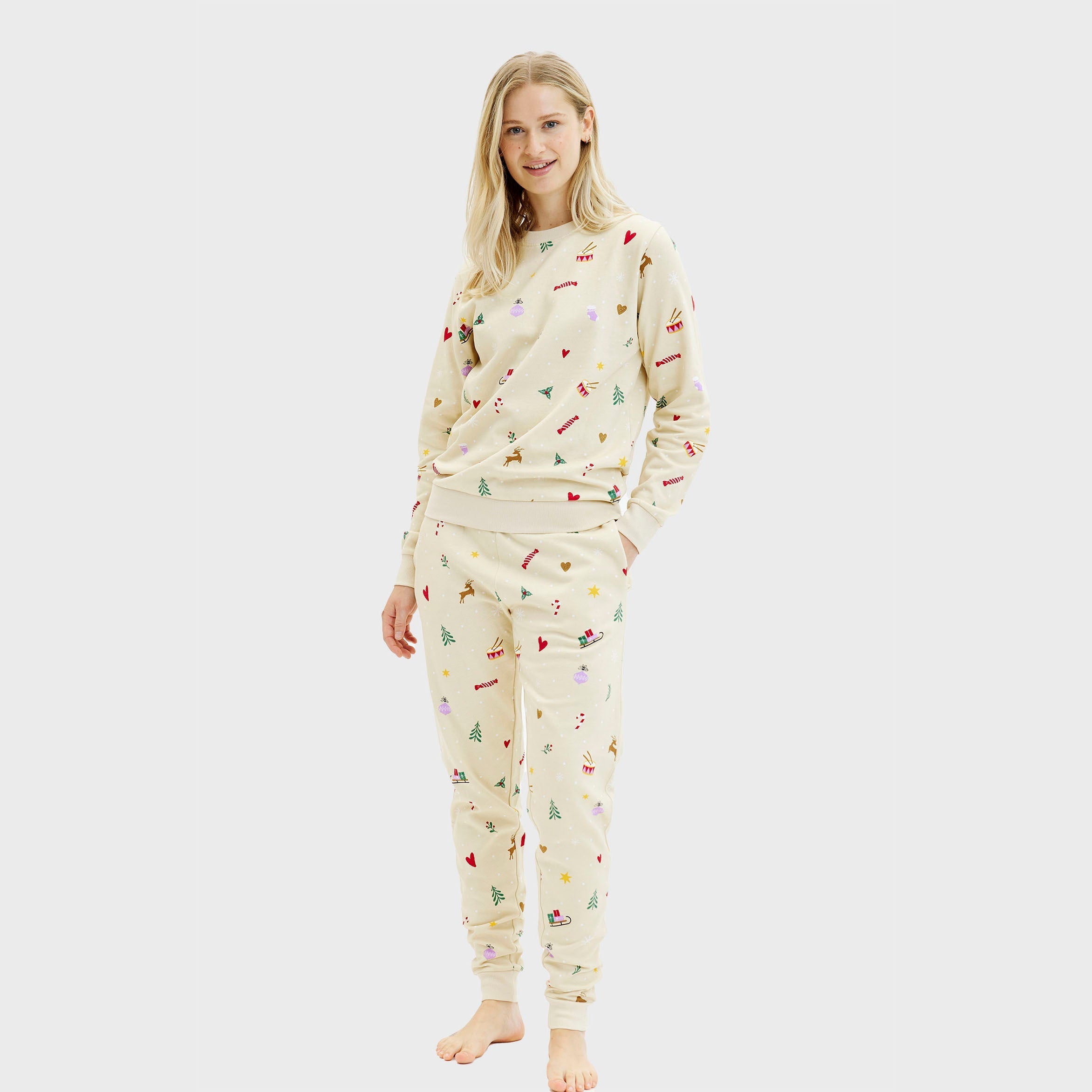 Jule sweatset beige - Dame.